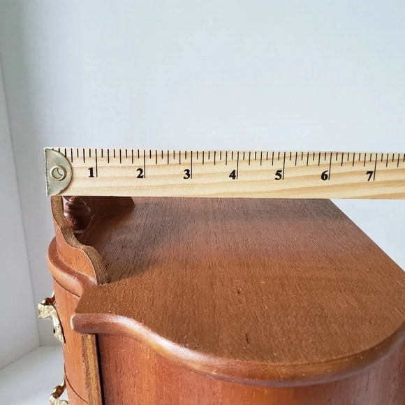 Vintage Schmid Bros Inc Musical Wooden Jewelry Chest,Tune No.201 Love Story. - Picture 12 of 13